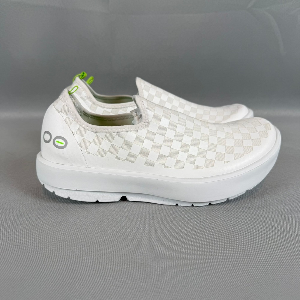 Slip-On Women's Sneakers in White with Neon Accent - Picture 5 of 7